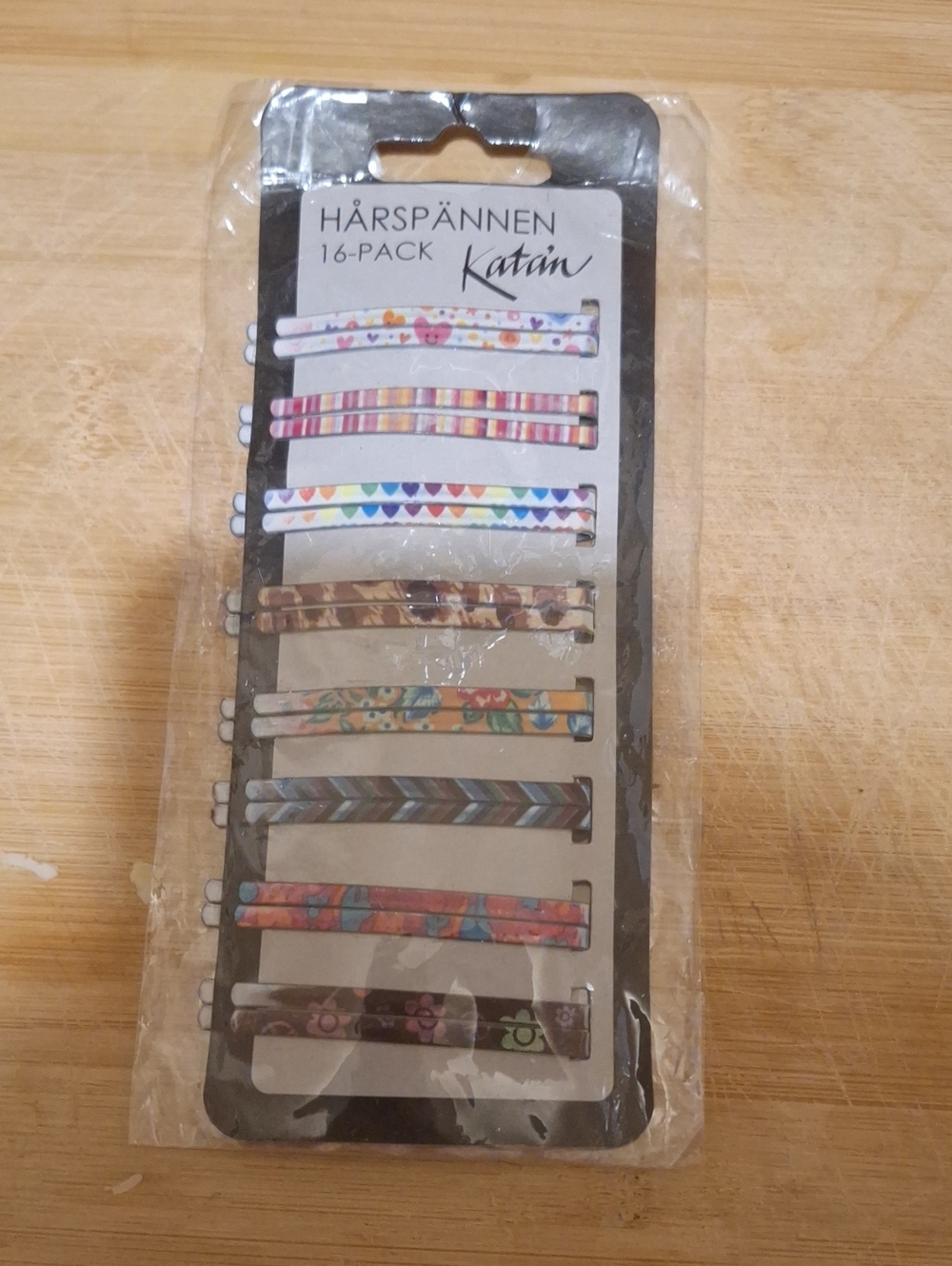 Kids 16-Pack Multicolor Patterned Hair Clips